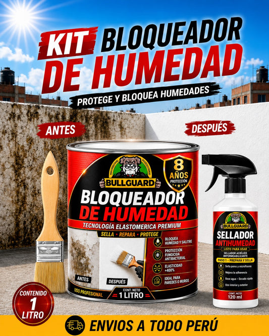 KIT BLOQUEADOR DE HUMEDAD + SPRAY SELLADOR ANTIHUMEDAD + BROCHA T1