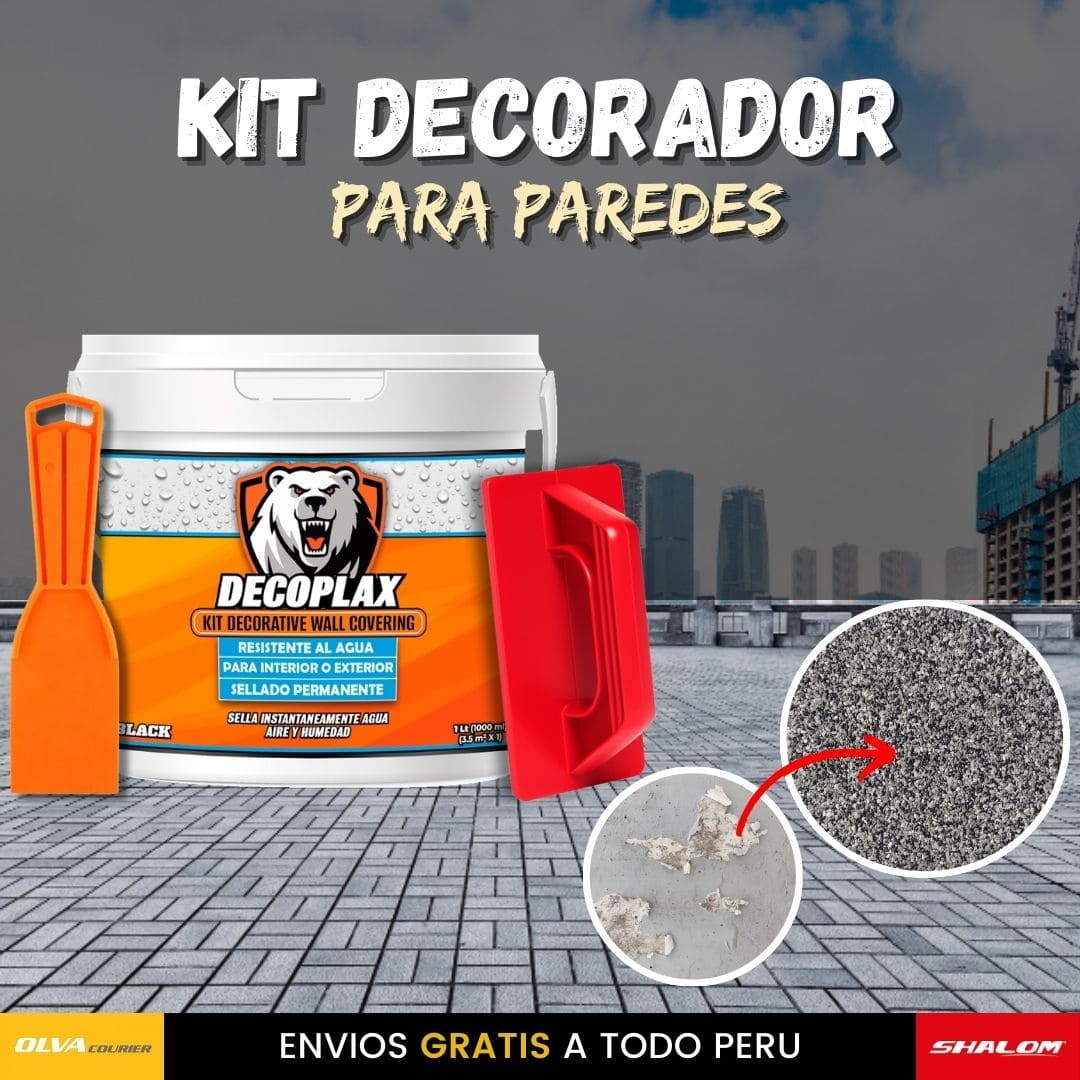 KIT DECORADOR DE PAREDES + ESPATULA + LLANA F3-IMG