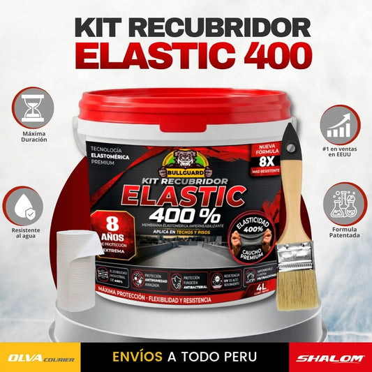 KIT RECUBRIDOR ELASTIC 400 + BROCHA + MALLA F2